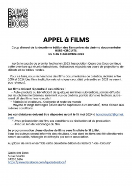 Appel à films pour les Rencontres du cinéma documentaire HORS-CIRCUITS.